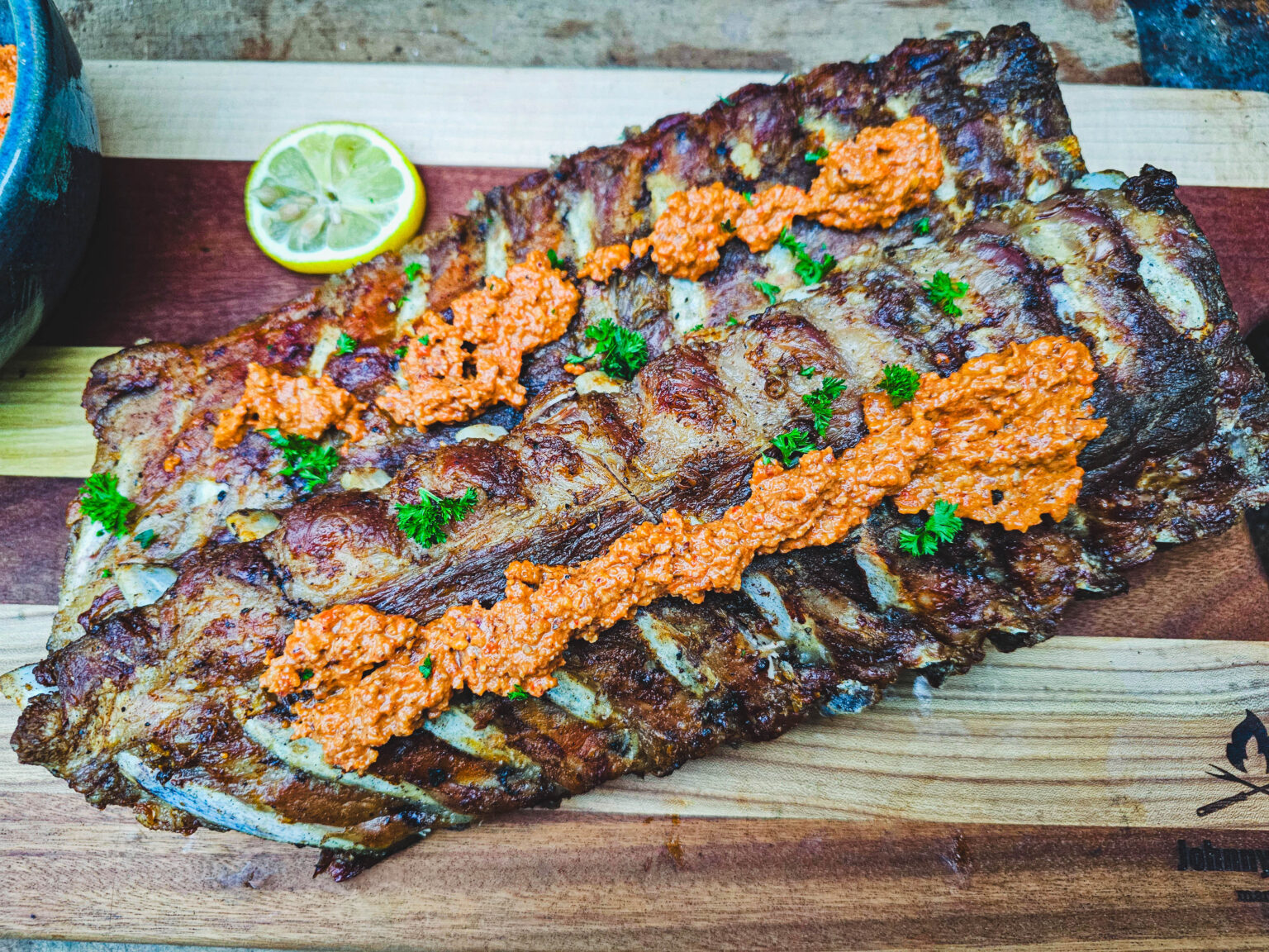 Iberico Spareribs Met Romesco Saus Eindfoto 3