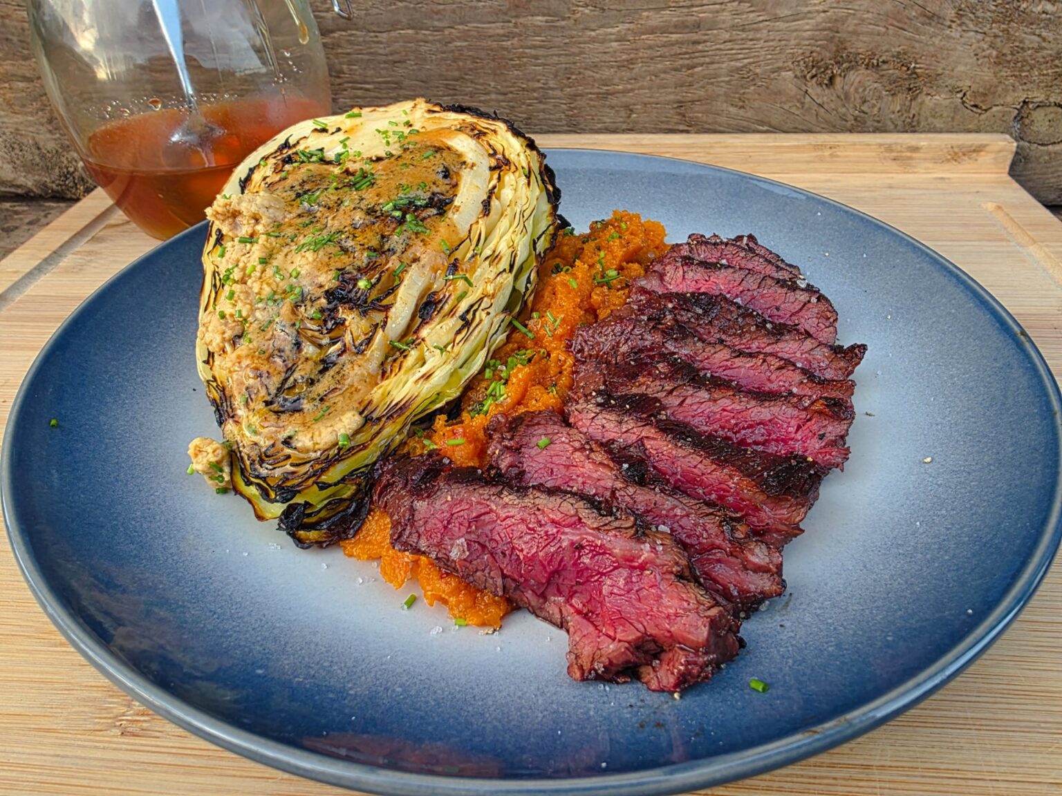 Longhaas misoboter spitskool gepofte zoete aardappel hot honey 1